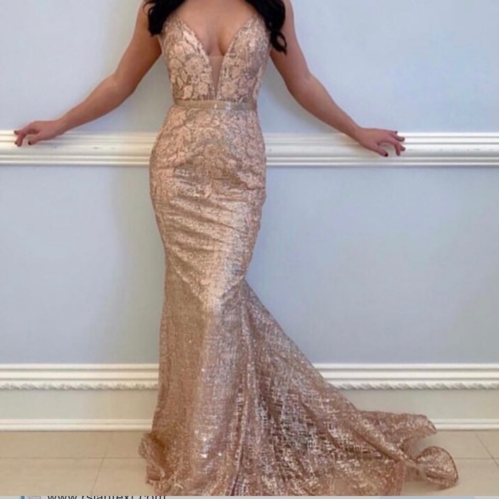 Jovani Rose Gold Gown #62517